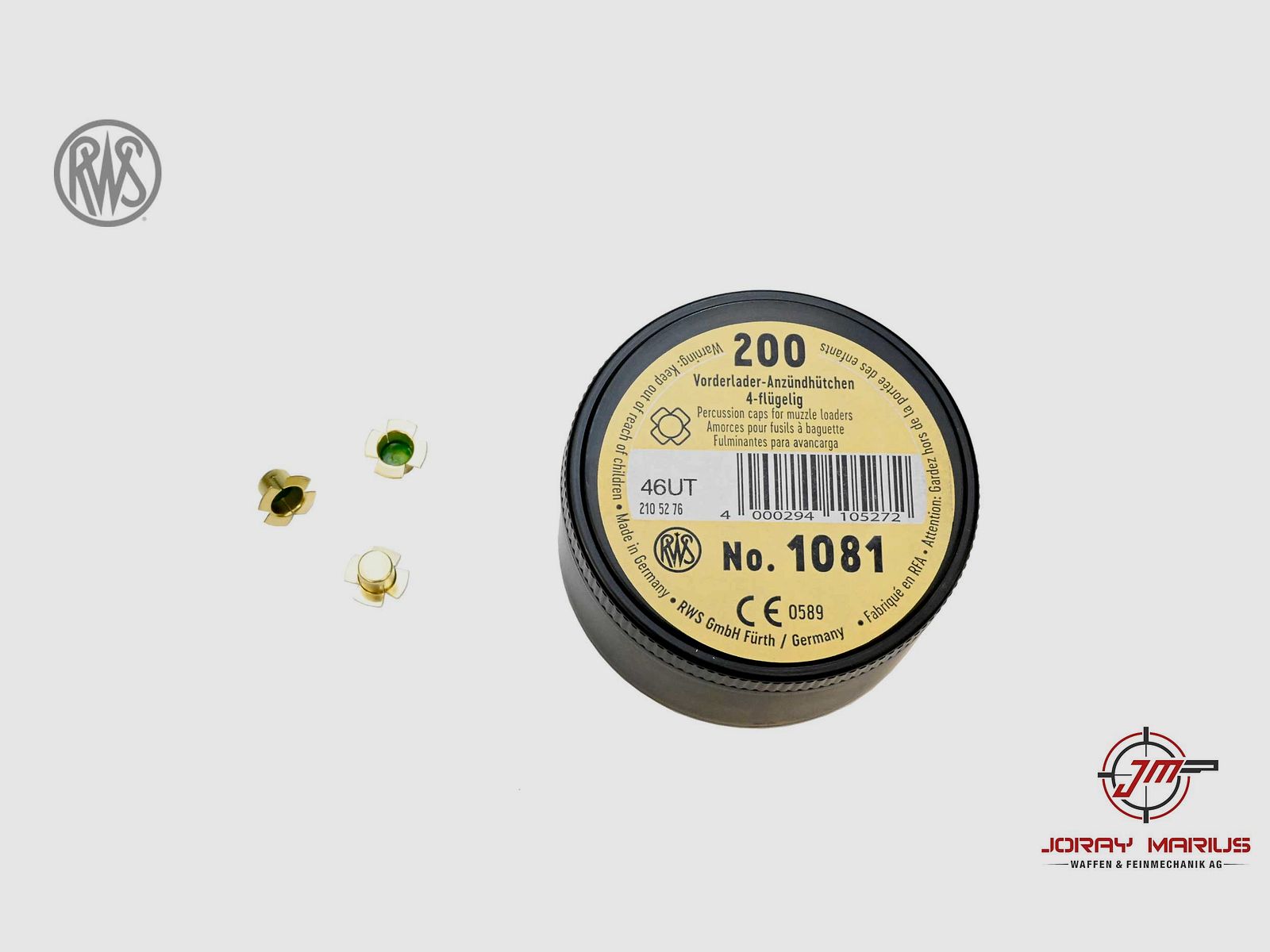 RWS 1081 muzzleloader primers No. 1081, 200 pcs.