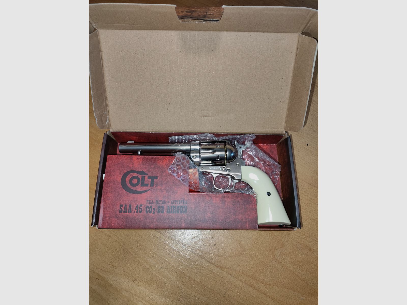 Colt "Peacemaker" SAA Nickel Co2 Revolver Kaliber 4,5 mm BB