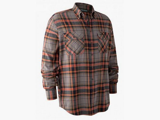 Deerhunter Geruit Shirt Oranje en Grijs mod. Marvin art.8187 DEERHUNTER