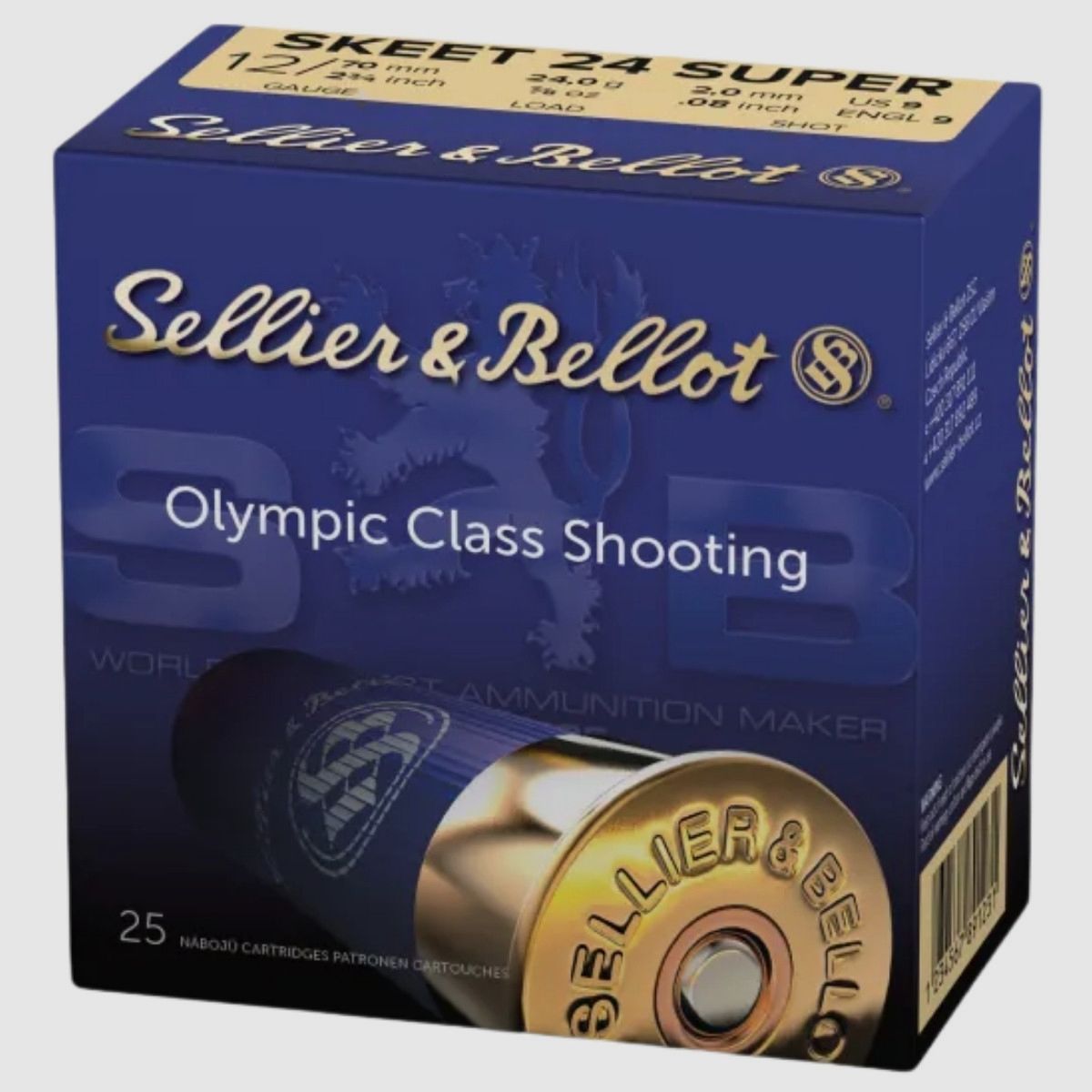 Sellier & Bellot Munition 12/70 Skeet Super 24G/2mm (V010502) Packung = 25 Stück. Tschechische Republik (Seriennummer: 6428)