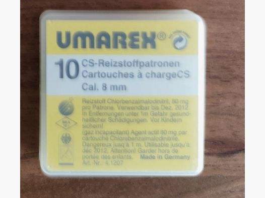 Cartuchos de gas CS de 8 mm de UMAREX 10 piezas
