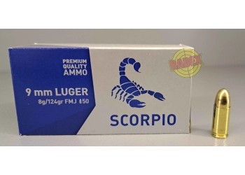 Amunicja STV Scorpio kal.9 mm luger 9x19 FMJ 8g
