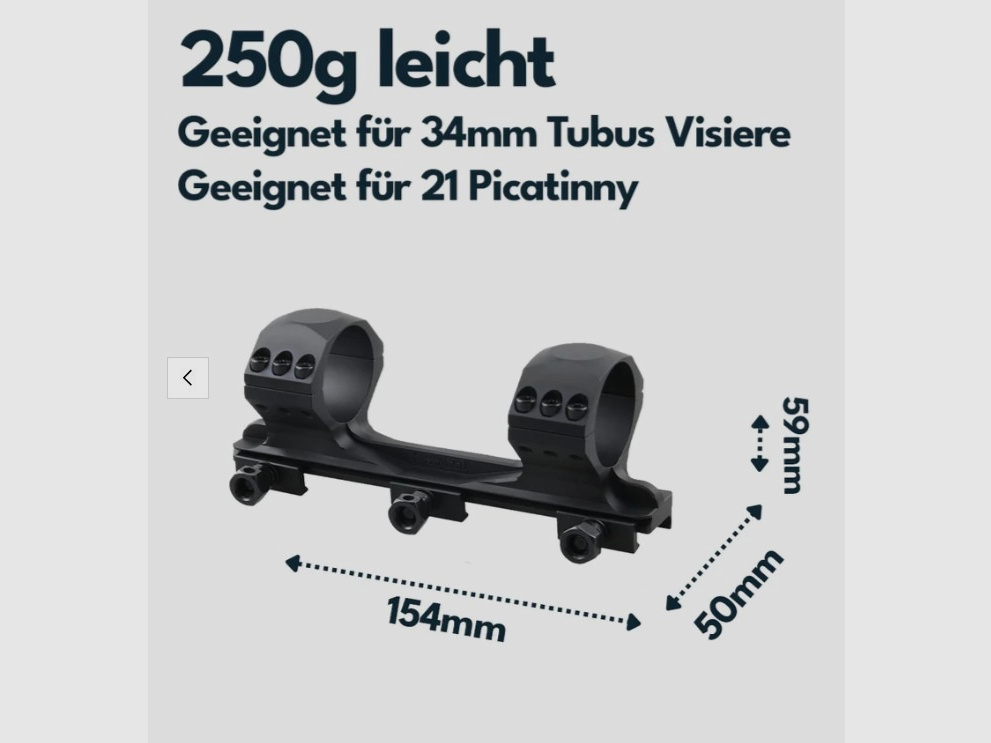 Vector Optics SCTM-60 X-Accu Blockmontage für 34mm Tubus, 21mm Picatinny, h=35mm