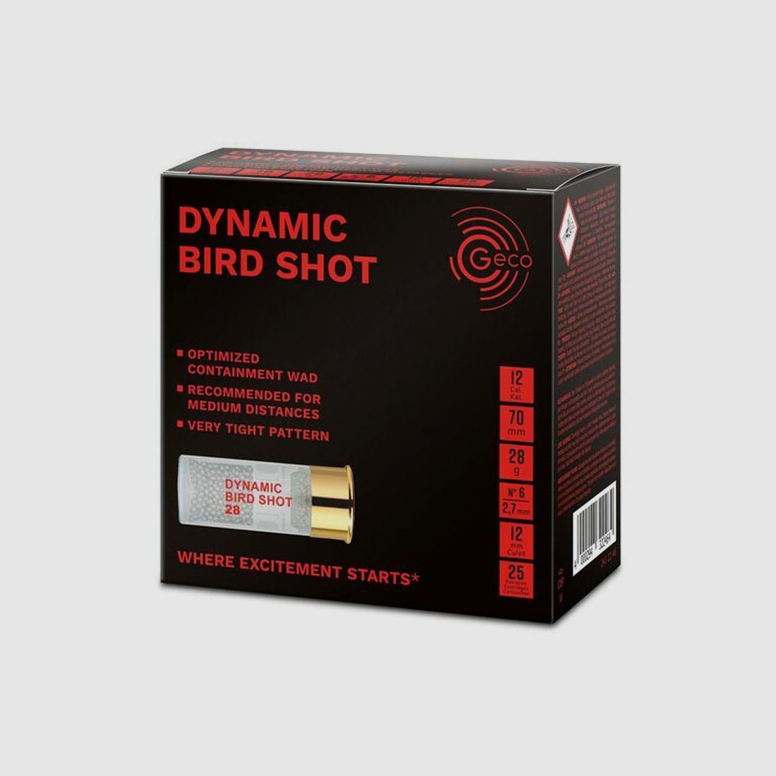 Geco 12/70 Dynamic Bird Shot 2,7 mm 28g