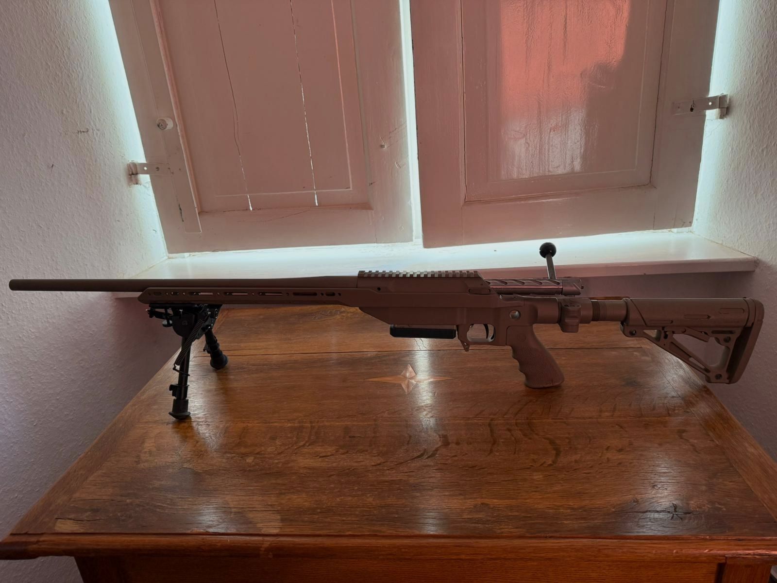 Rifle de repetición de precisión .300 Win. Mag. – Lothar Walther cañón de competición – Culata de aluminio STL-2 – Bipode Harris