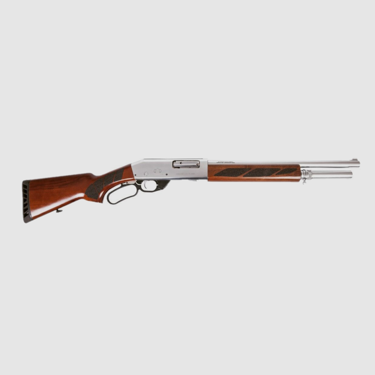 Hunt Group Lever Action L12 Repeating Shotgun – NICKEL+WOOD