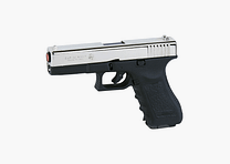 Pistola de fogueo – Réplica Bruni Glock 17 / GAP Cal. 8mm Níquel