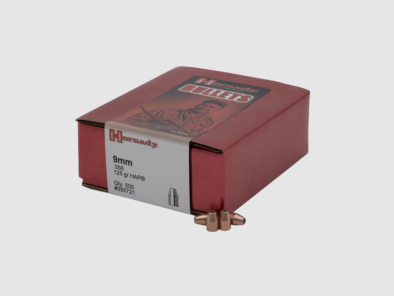 Hornady BULLETS 9MM/.356 125GR HAP – 500 Stk.