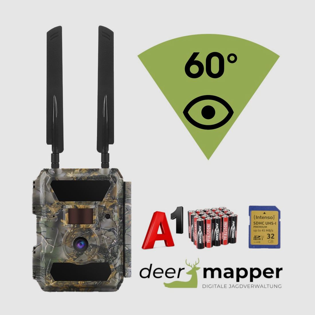 Fototrappola Deermapper KAUZ 4.0 con modulo solare SP200