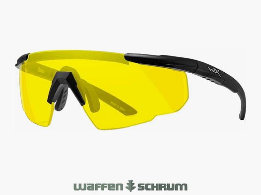 Lunettes de tir Wiley X Saber Advanced: jaune: noir mat
