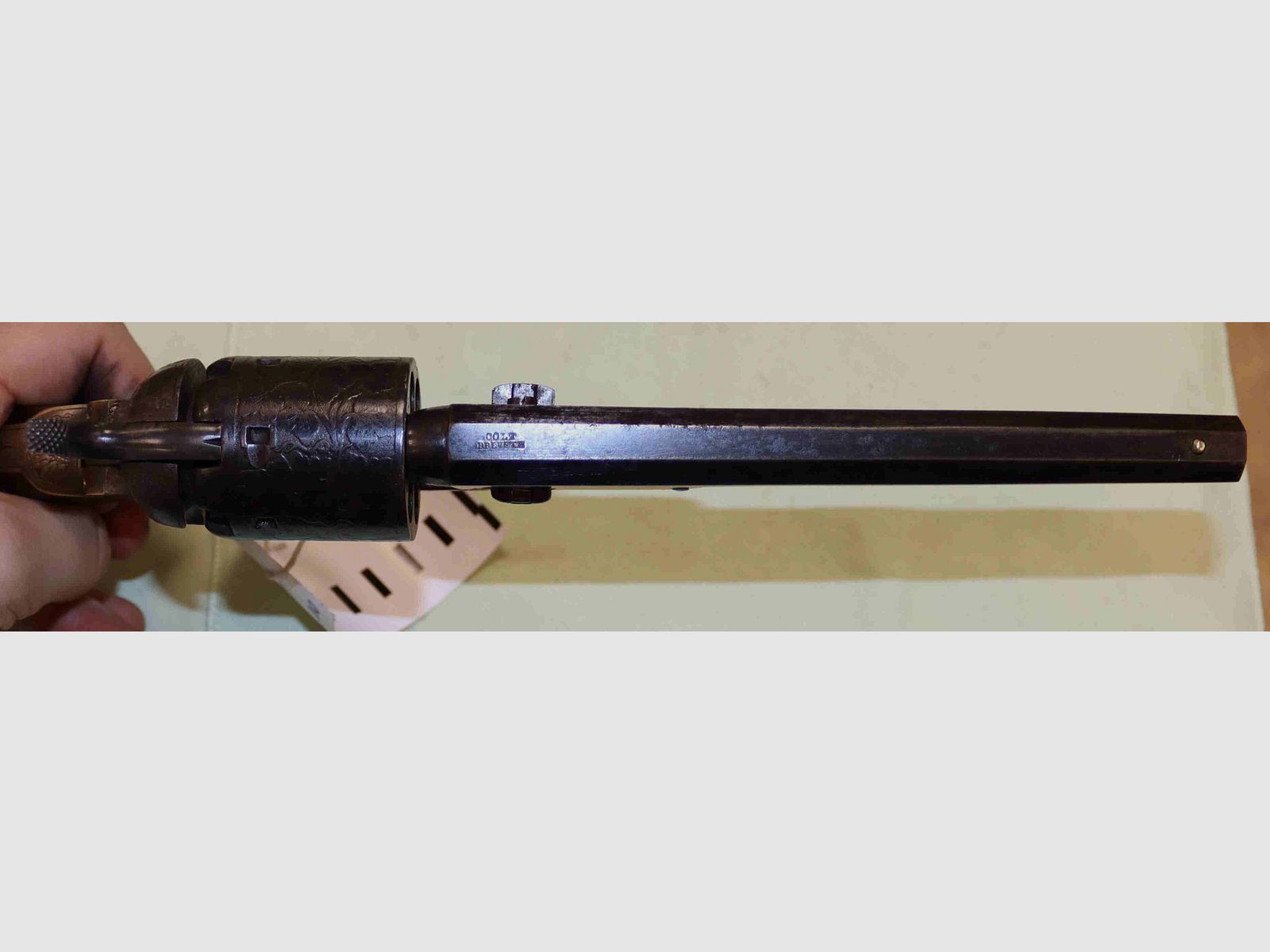 Antiker Revolver Vorderlader Belgischer Typ Colt 1851 Kaliber 36, Bild 6 von 6