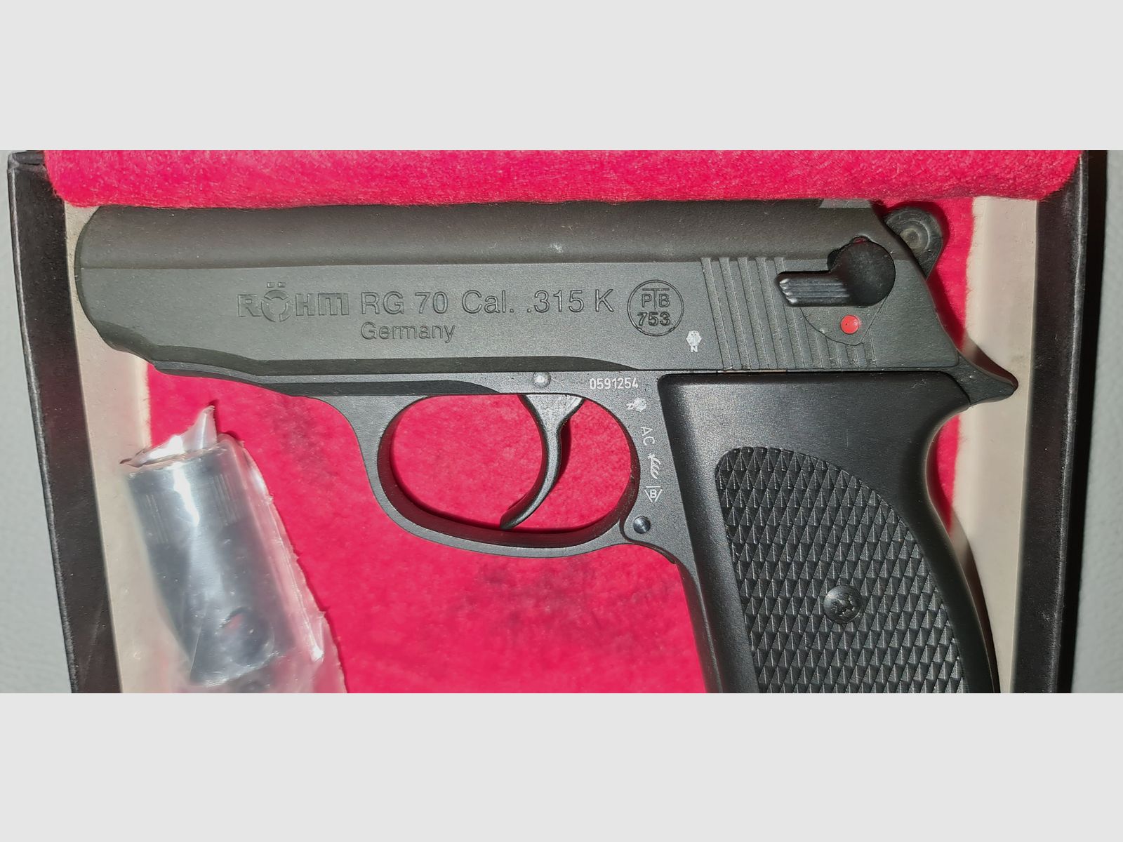 RÖHM RG 70 cal. 315 K / PTB 753 / SAMMLER SCHRECKSCHUSS GAS PISTOLE SILVESTER SELBSTVERTEIDIGUNG 