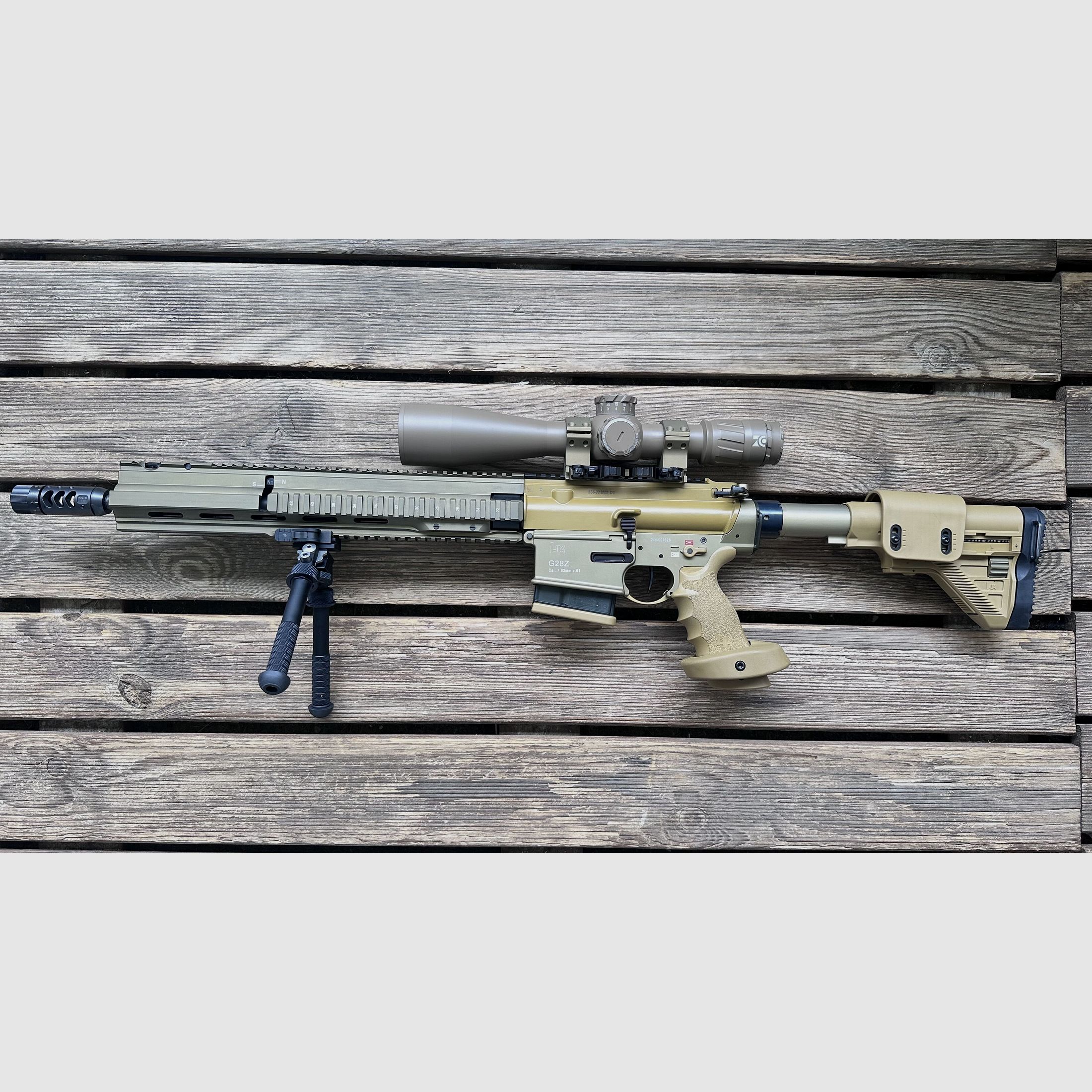 Heckler & Koch G 28 Z mit ZCO 527 Montage 20 MOA Zweibein Sinus Brake