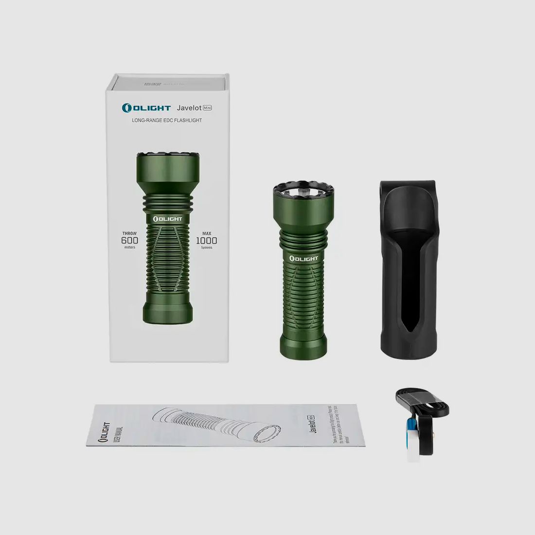 Rechargeable LED Flashlight Javelot Mini 1,000 Lumens Olight od-green, image 8 of 14