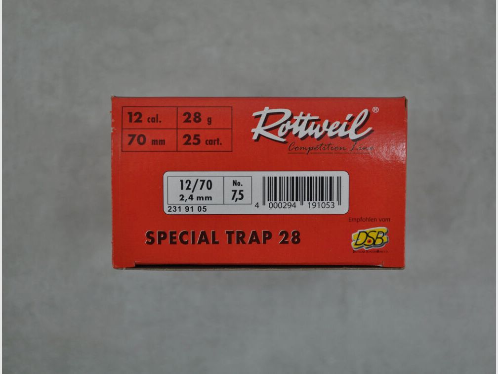 Rottweil Special Trap 28 12/70 2,4mm *1000 pièces*