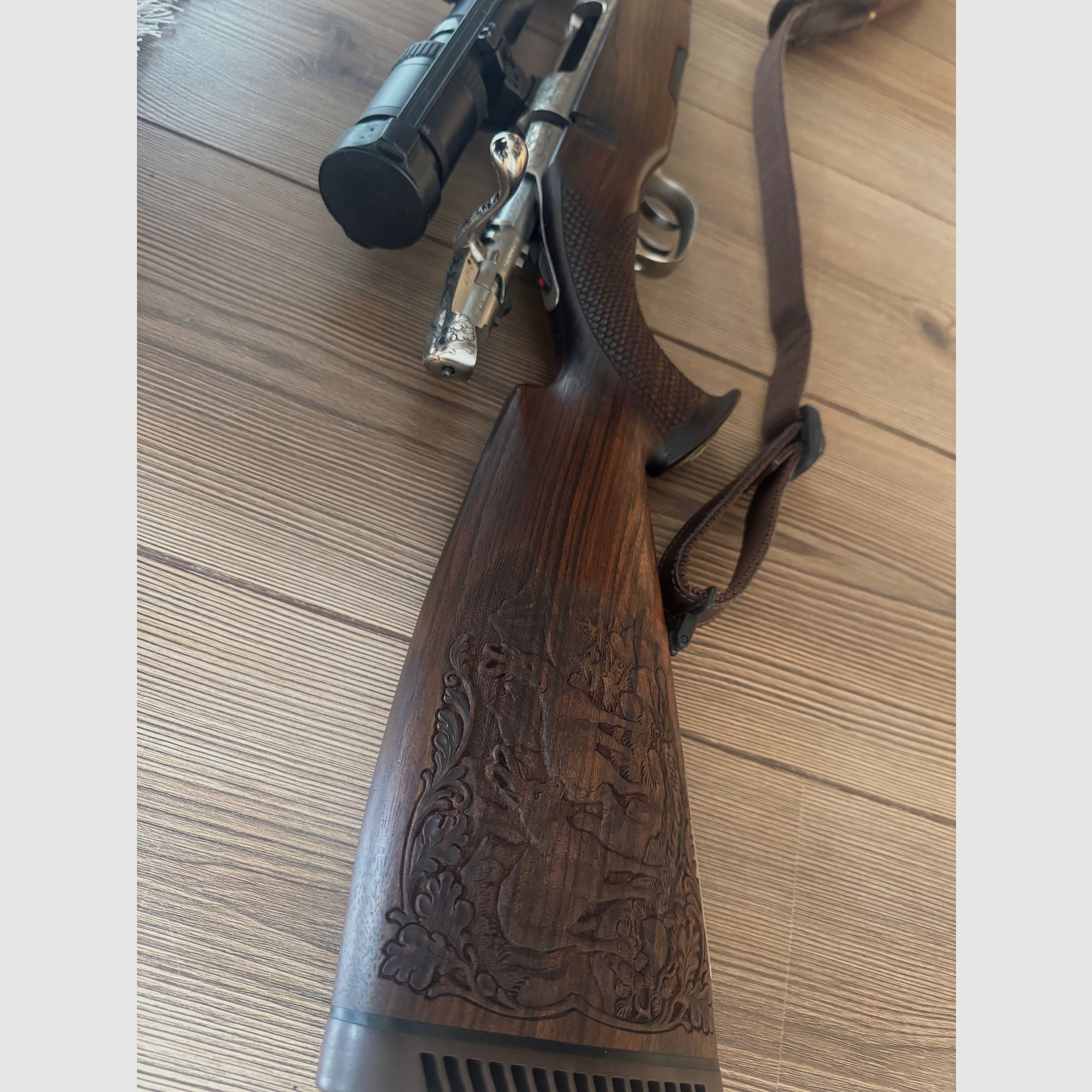 Steyr Mannlicher Luxus Repetierer .243 Win con pregiata incisione & Zeiss Victory HT