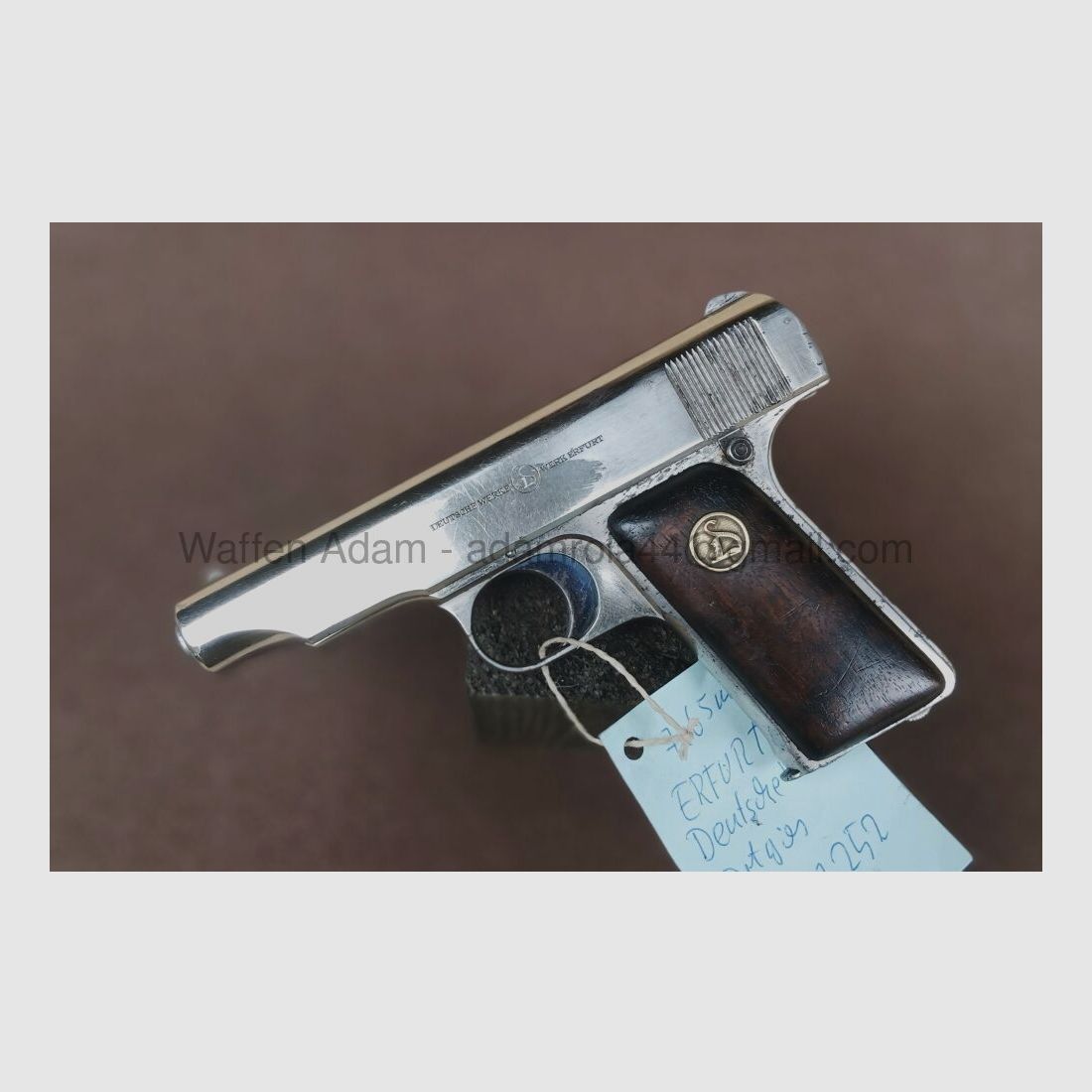 Ortgies, German Works Erfurt Pocket Pistol