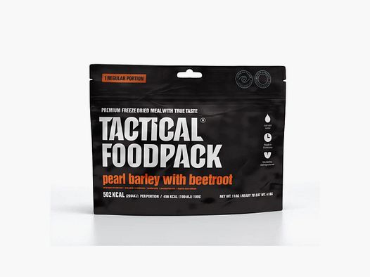 Tactical Foodpack Plat Principal Orge Perlé avec Betterave