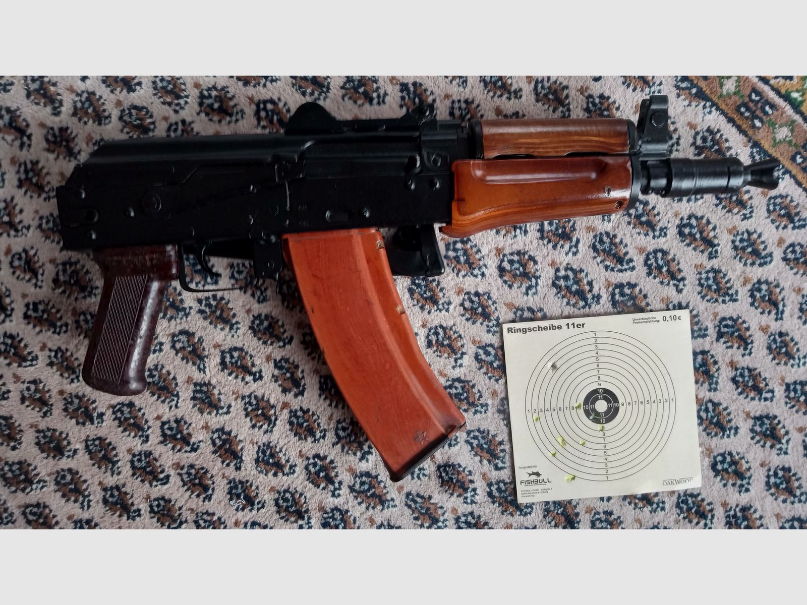 Vollstahl Co2 Yunker AKS-74u Deko von MWM Gillmann mit echten Teilen wahlweise mit Deko Plum   // AKSU Krinkov / russ-guns-de / 4,5mm BB