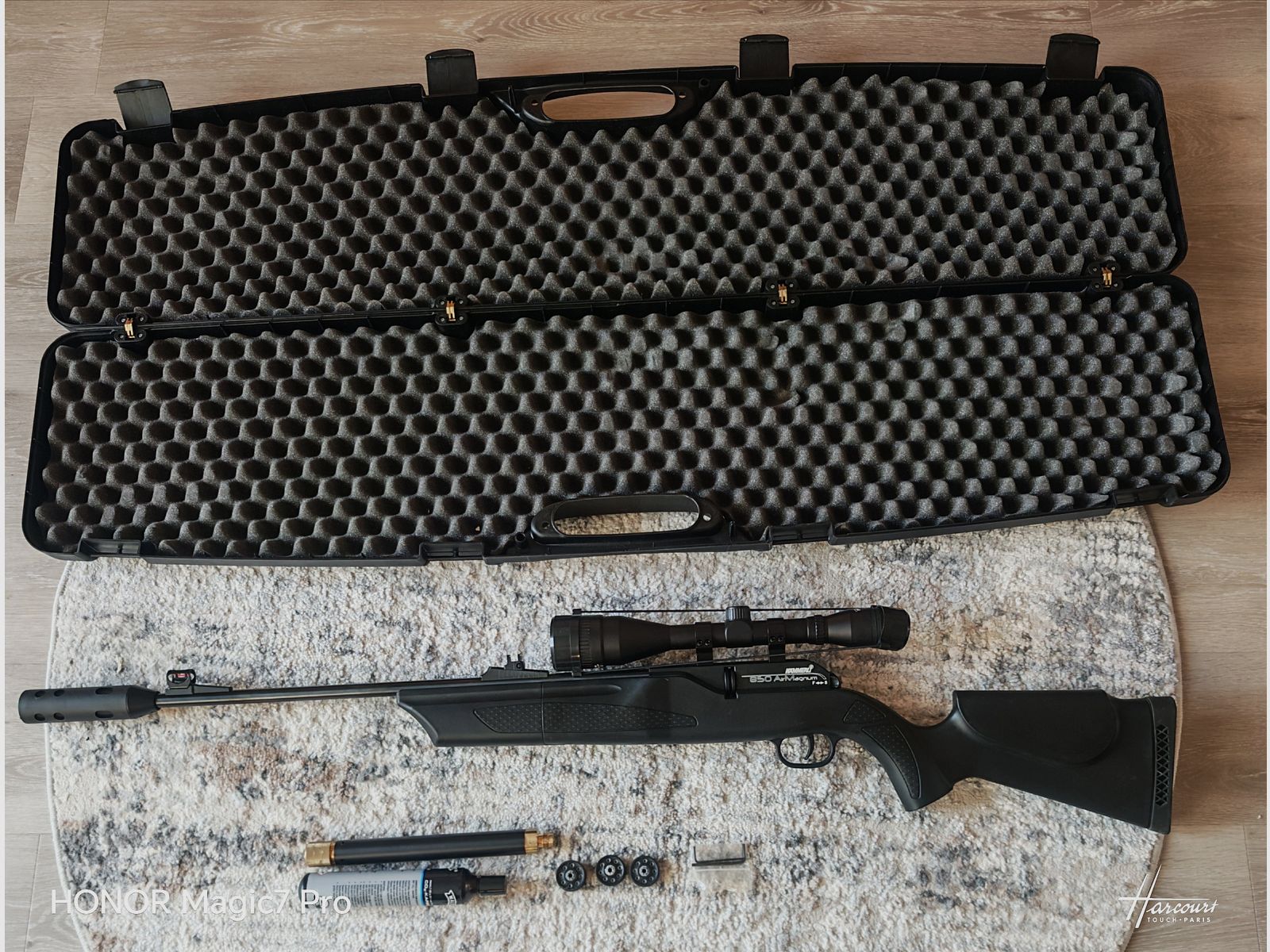 Hämmerli 850 CO2 carabine à air beaucoup d'accessoires, comme neuve !