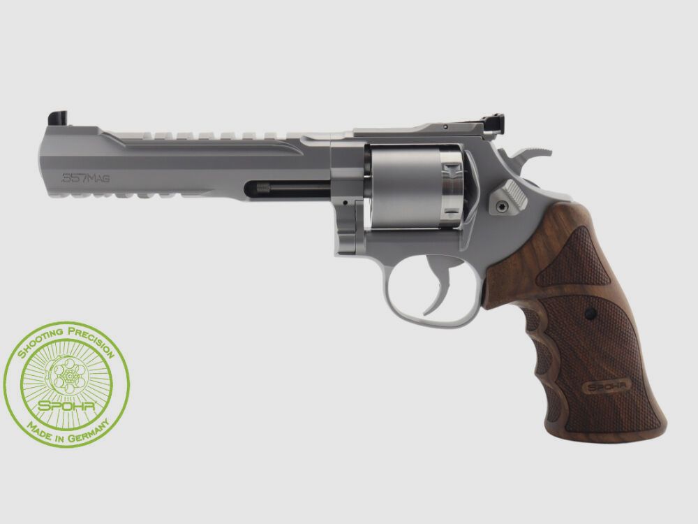 Spohr L562 Tactical Division Stainless Revolver mit Wechseltrommel 9mm Made in Germany