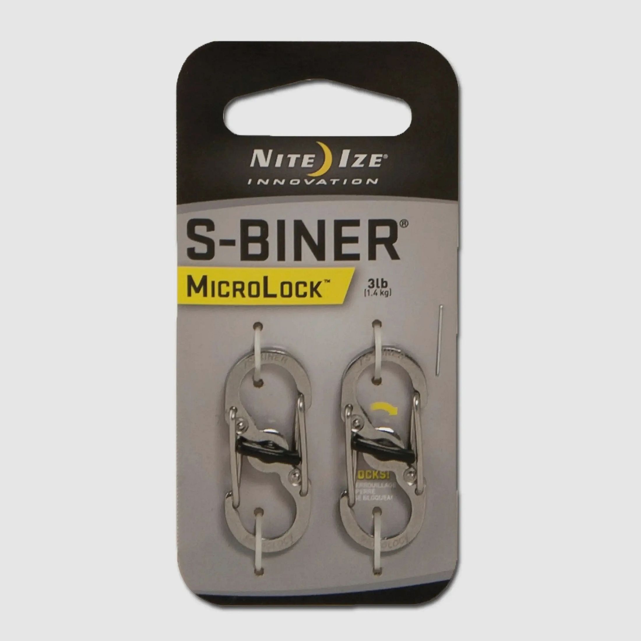 Nite Ize Nite Ize Karabiner S-Biner MicroLock 2-pak - Srebrny