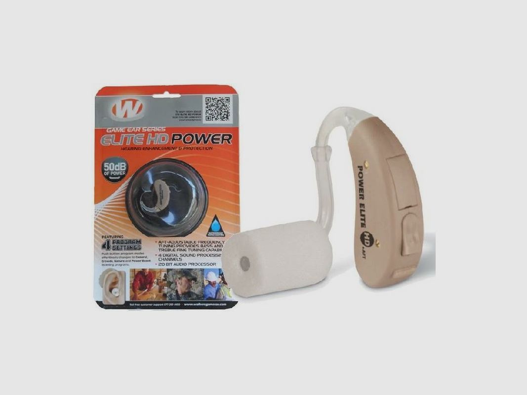 Walker's Elite HD POWER + 50 dB Gehoorversterker