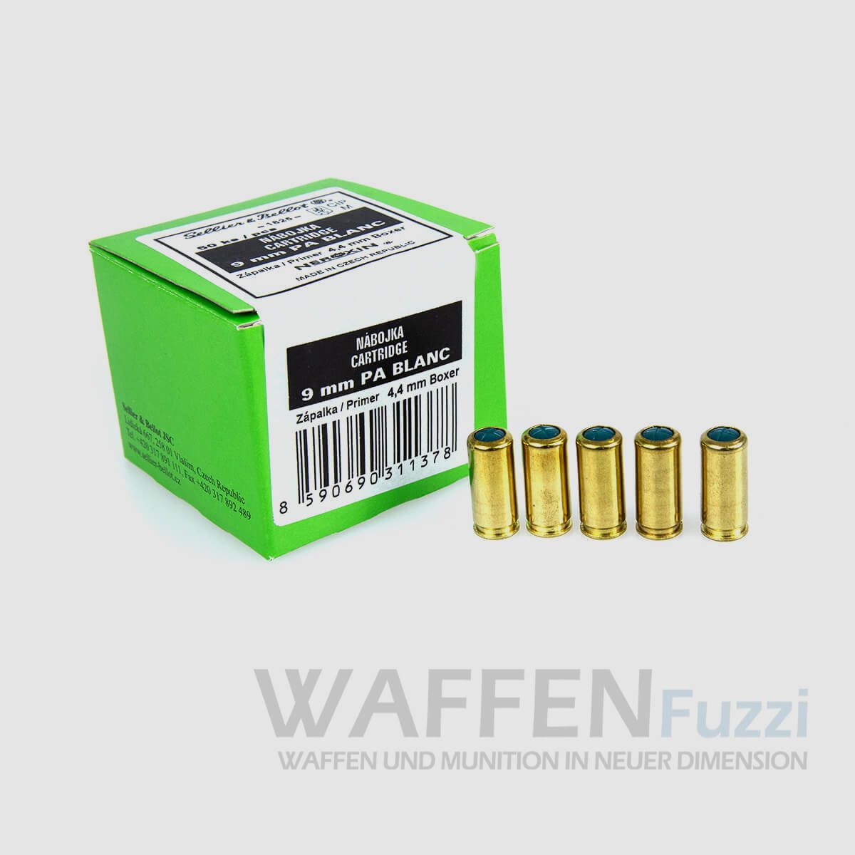 S&B Platzmunition Kaliber 9 mm P.A.K. 50 Schuss