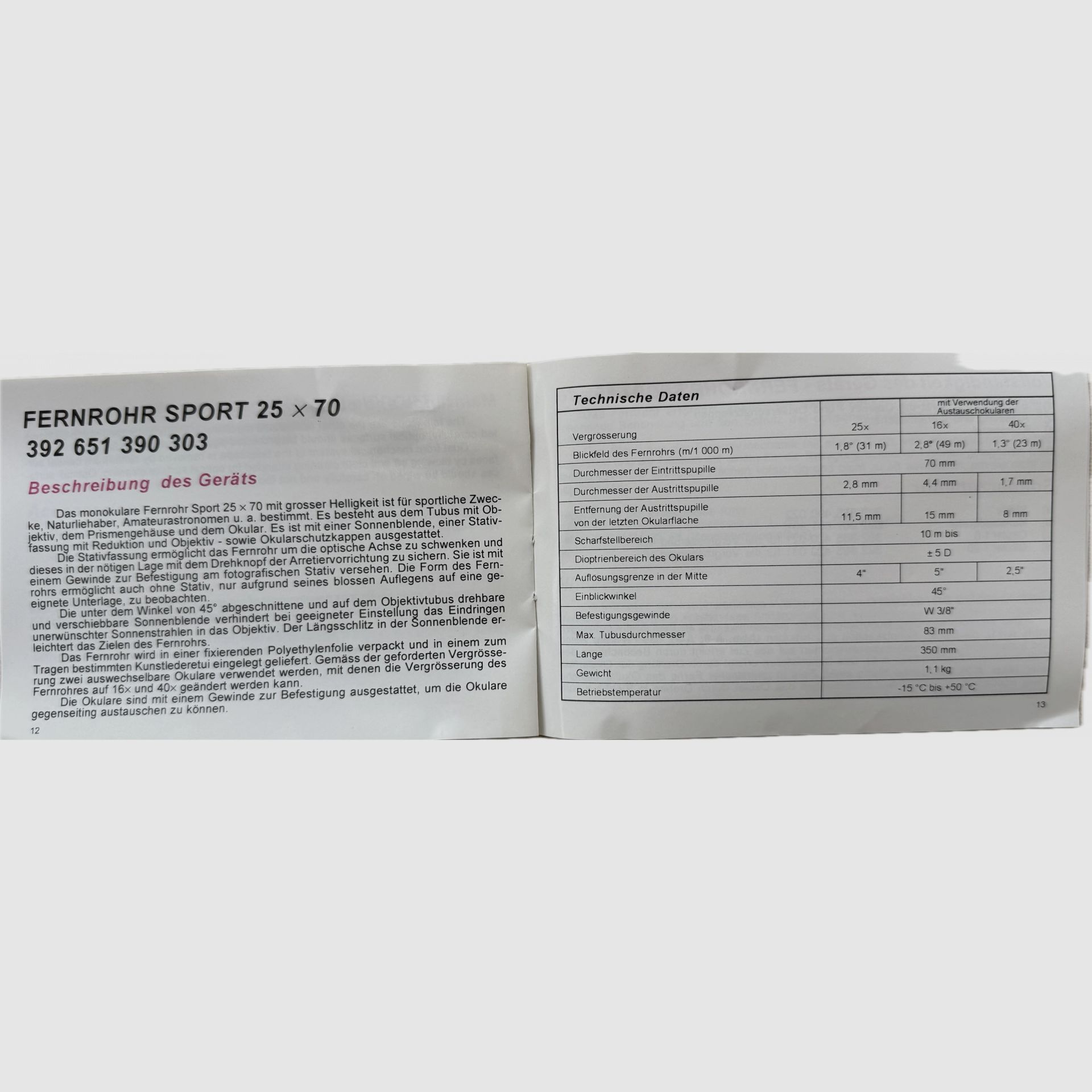 Meopta Sport 25×70 Spektiv