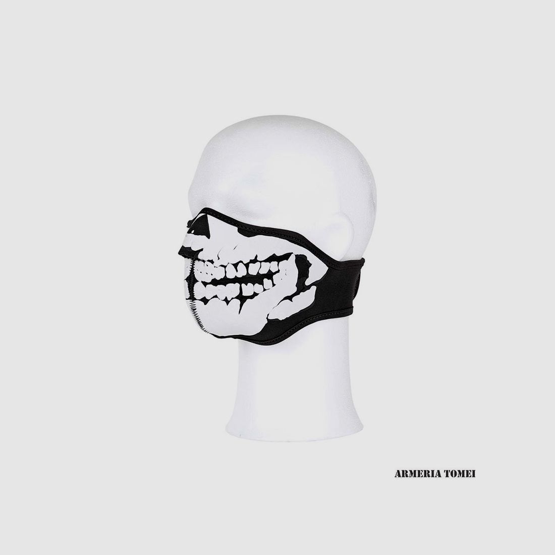 101 INC – HALS-MASKE AUS NEOPREN MIT 3D-SKULL