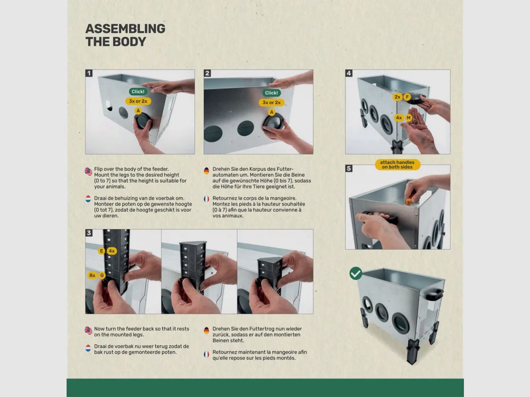 Voederhuis Robust® OLBA 16 kg gegalvaniseerd staal met regenbeschermkap, afbeelding 10 van 15
