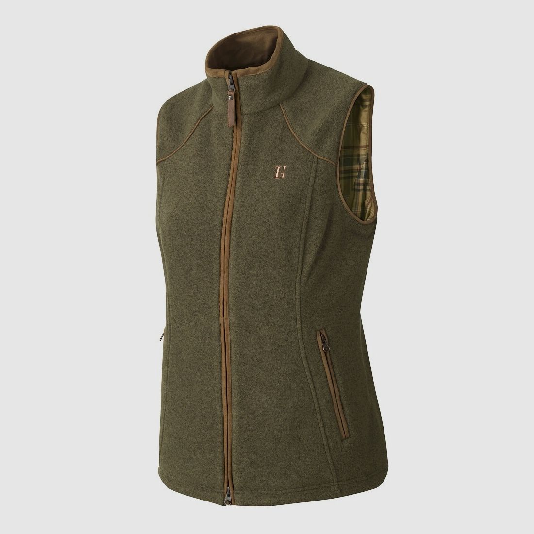 Hrkila Sandhem Fleeceweste Damen Dusty Lake Green Melange