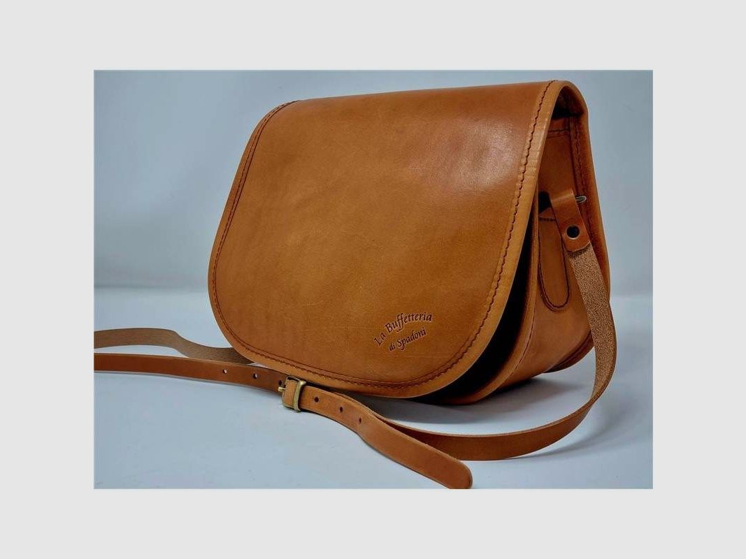 Bag in natural tanned leather, image 1 of 2