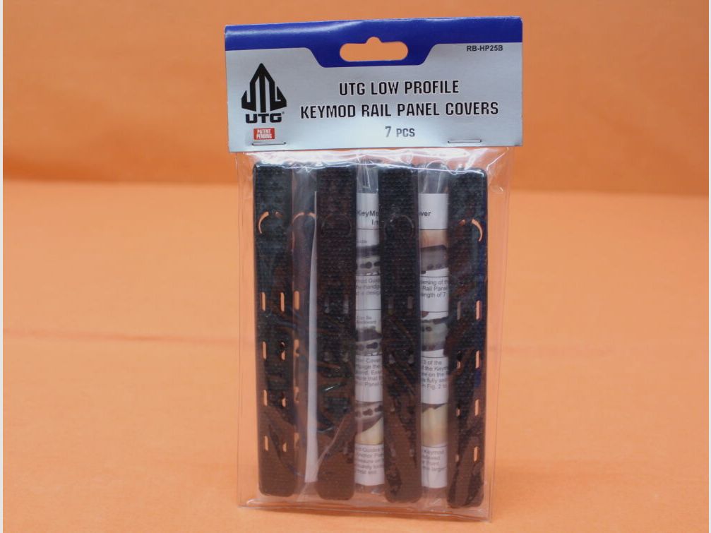 UTG - Leapers UTG KeyMod Rail Panel Cover Low Profile (RB-HP25B) Zwart 5,5"/ 14cm Railafdekking VE 7 stuks