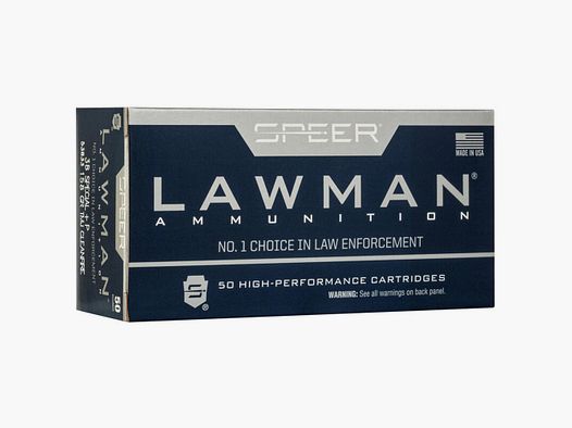 Speer Lawman FFW-Patrone .38Spez., FMJ 158gr/10.2g Clean Fire VE50