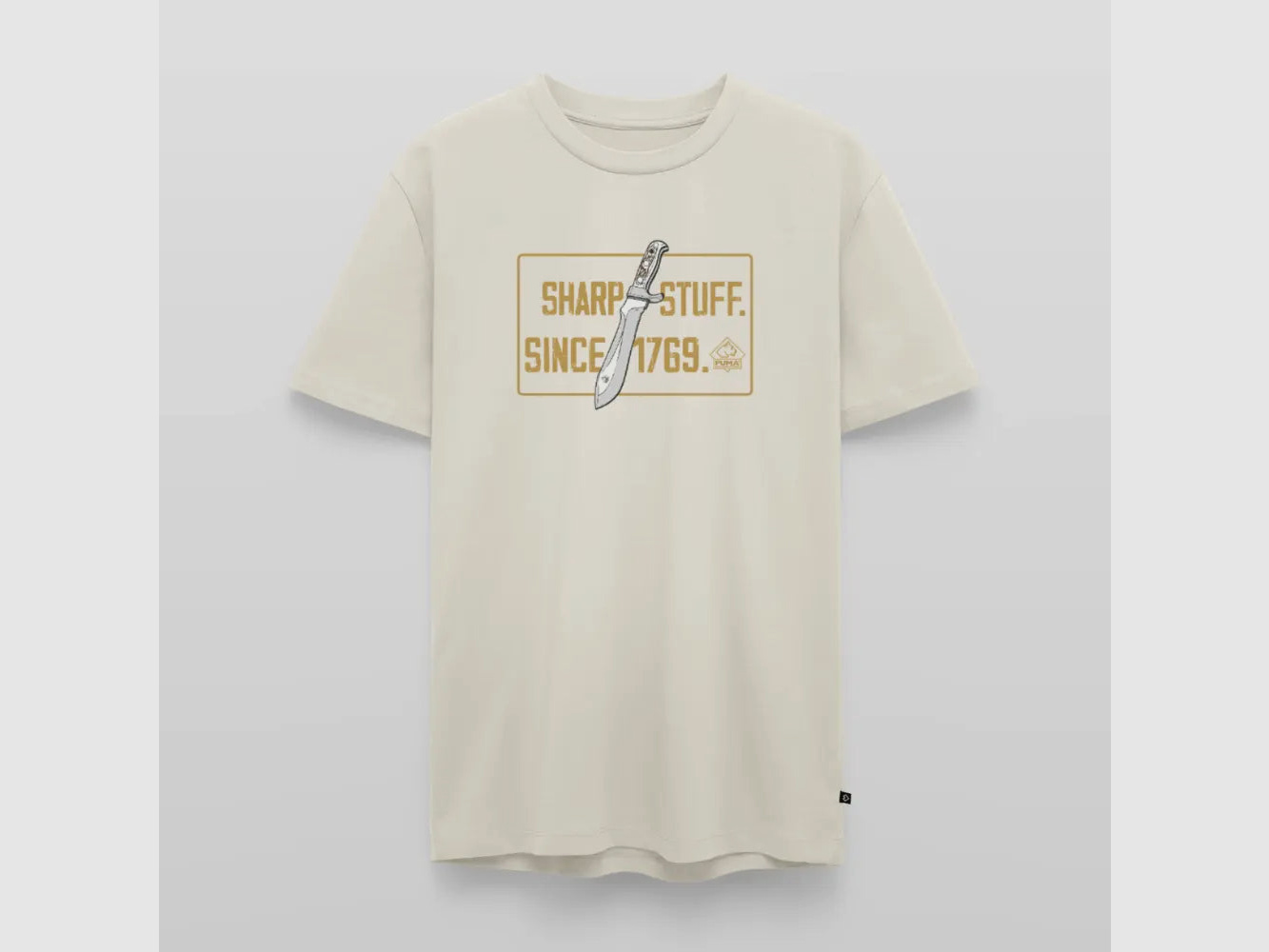 PUMA Męska Premium Koszulka "Sharp stuff since 1769 Gold"