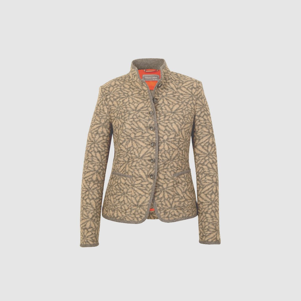 WHITE LABEL Jacket Women Brown Gray