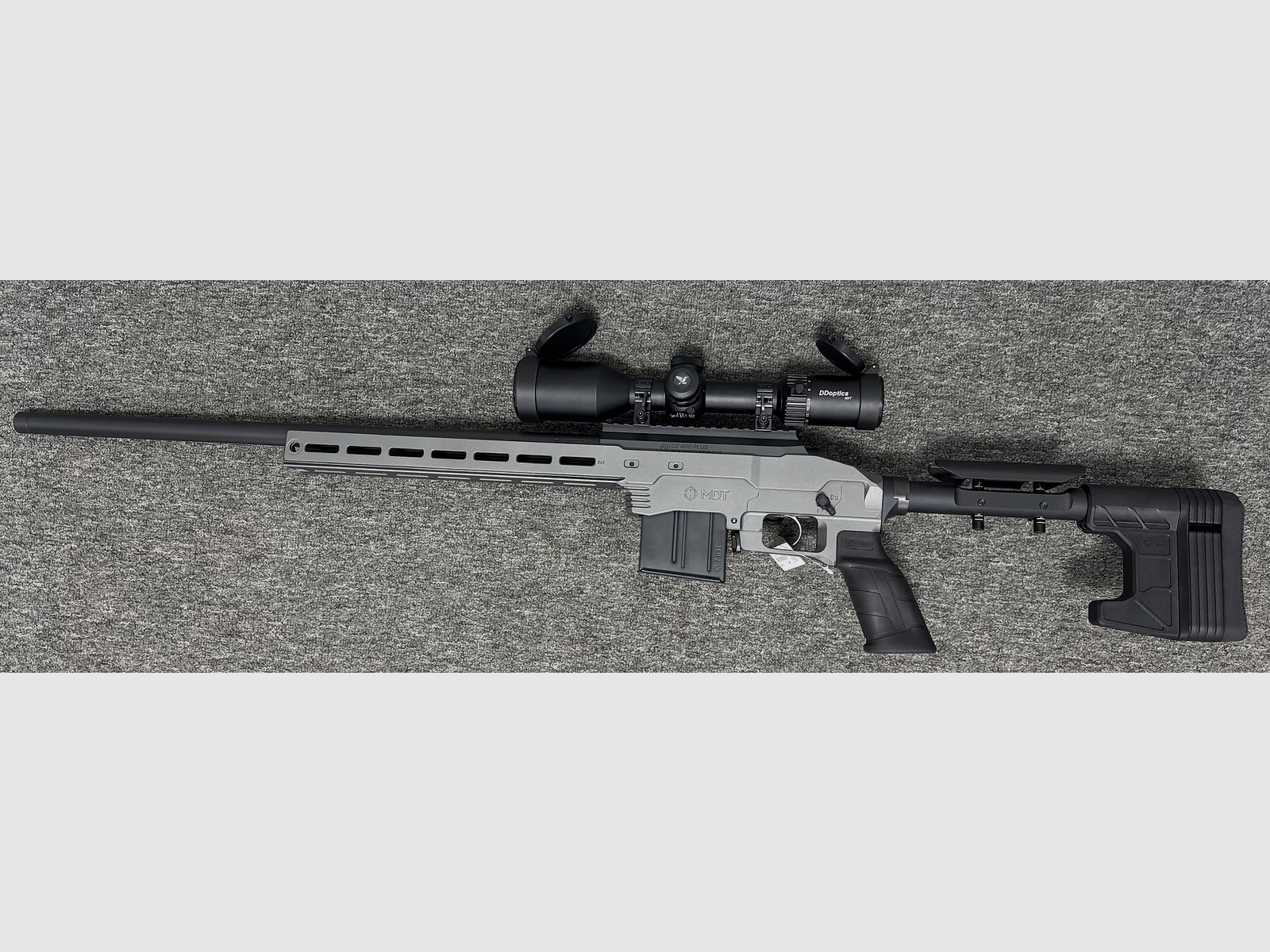 CZ 600+ MDT Grijs, 6,5mm Creedmoor met DDoptics NXT 2-20x50 - NIEUWE WAPEN