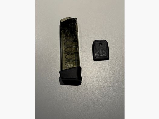 Glock 19 Magazine ETS Carbon Smoke Transparent 15+2 rounds