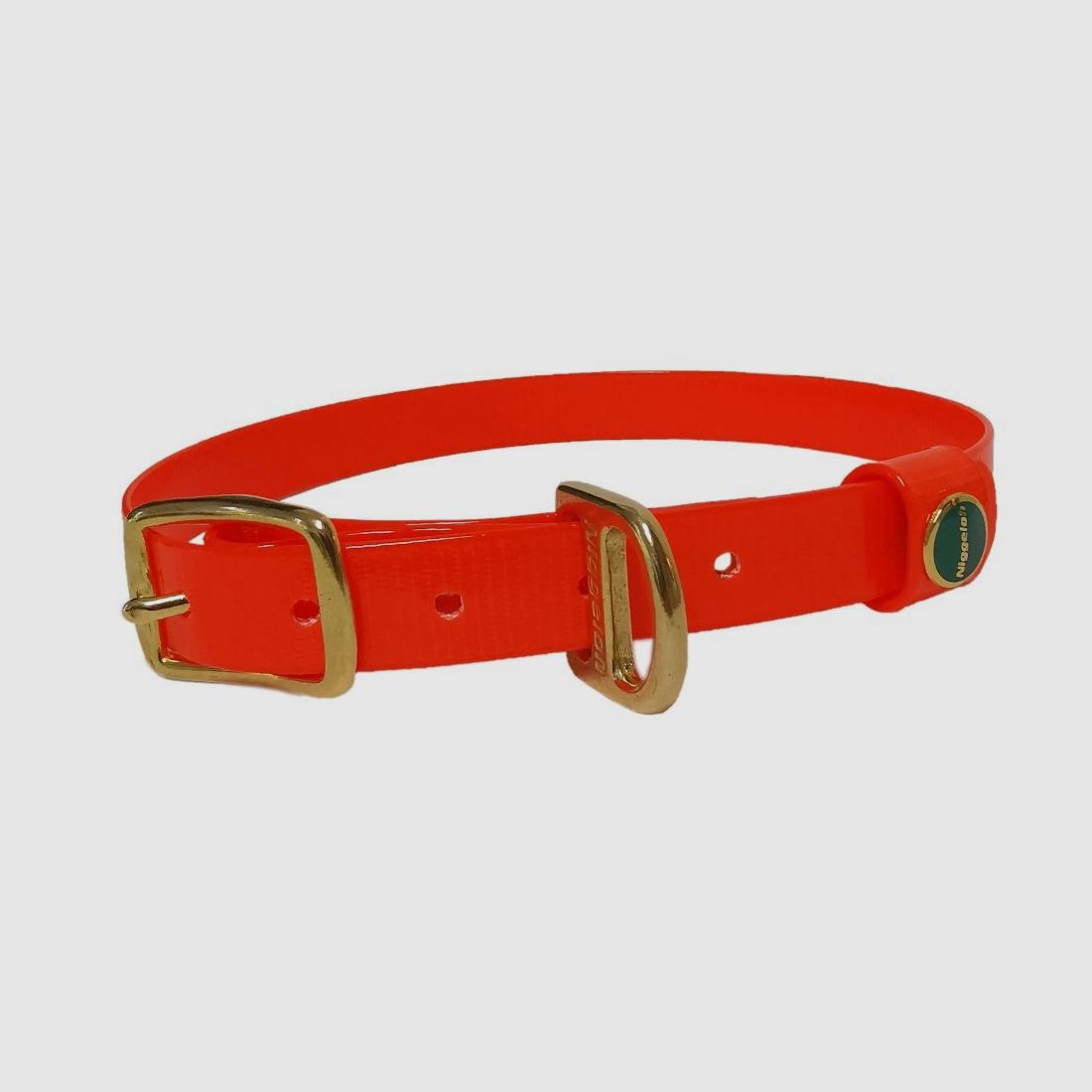 Collar de BioThane® Niggeloh Glossy (Naranja neón, M)