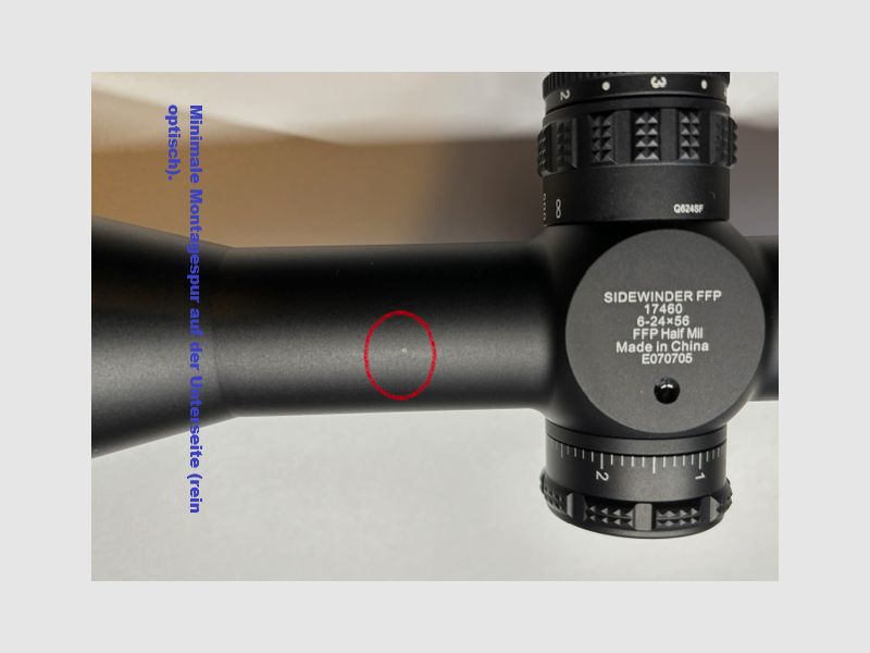 Hawke Sidewinder 30 FFP 6-24x56 (17460) – Half Mil reticle – As new / unfired / unused in original packaging - with Bubble Level