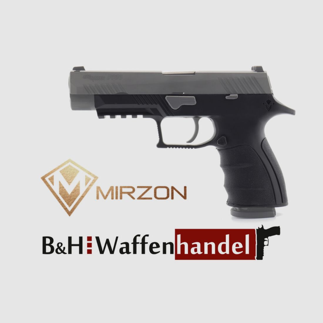 MIRZON Griffstück / Griffmodul Enhanced Black für Sig Sauer P320 Pistole