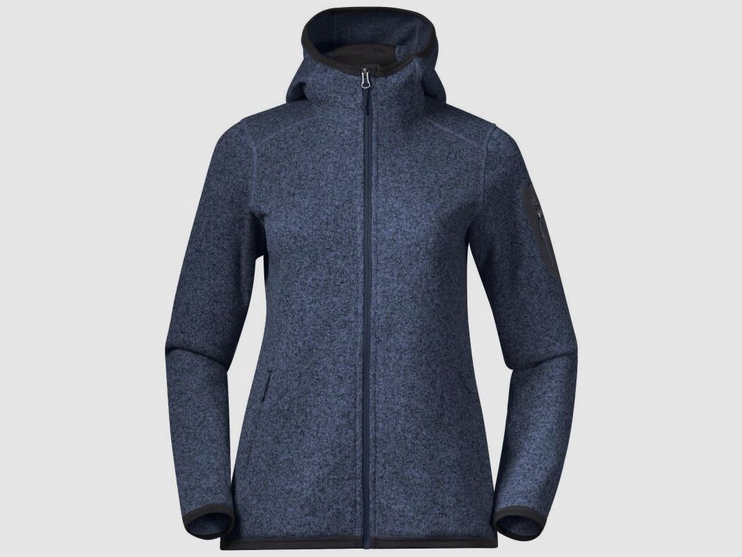 Bergans Damen Jacke Kamphaug Knitted Orion Blau