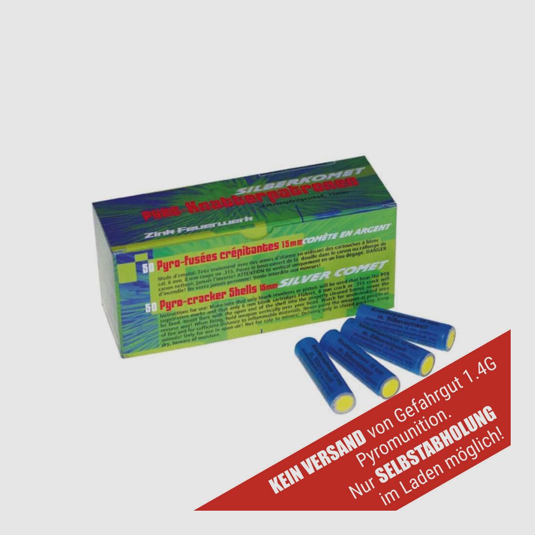 Zinc Zinc Knatter Cometa Plateado 15mm