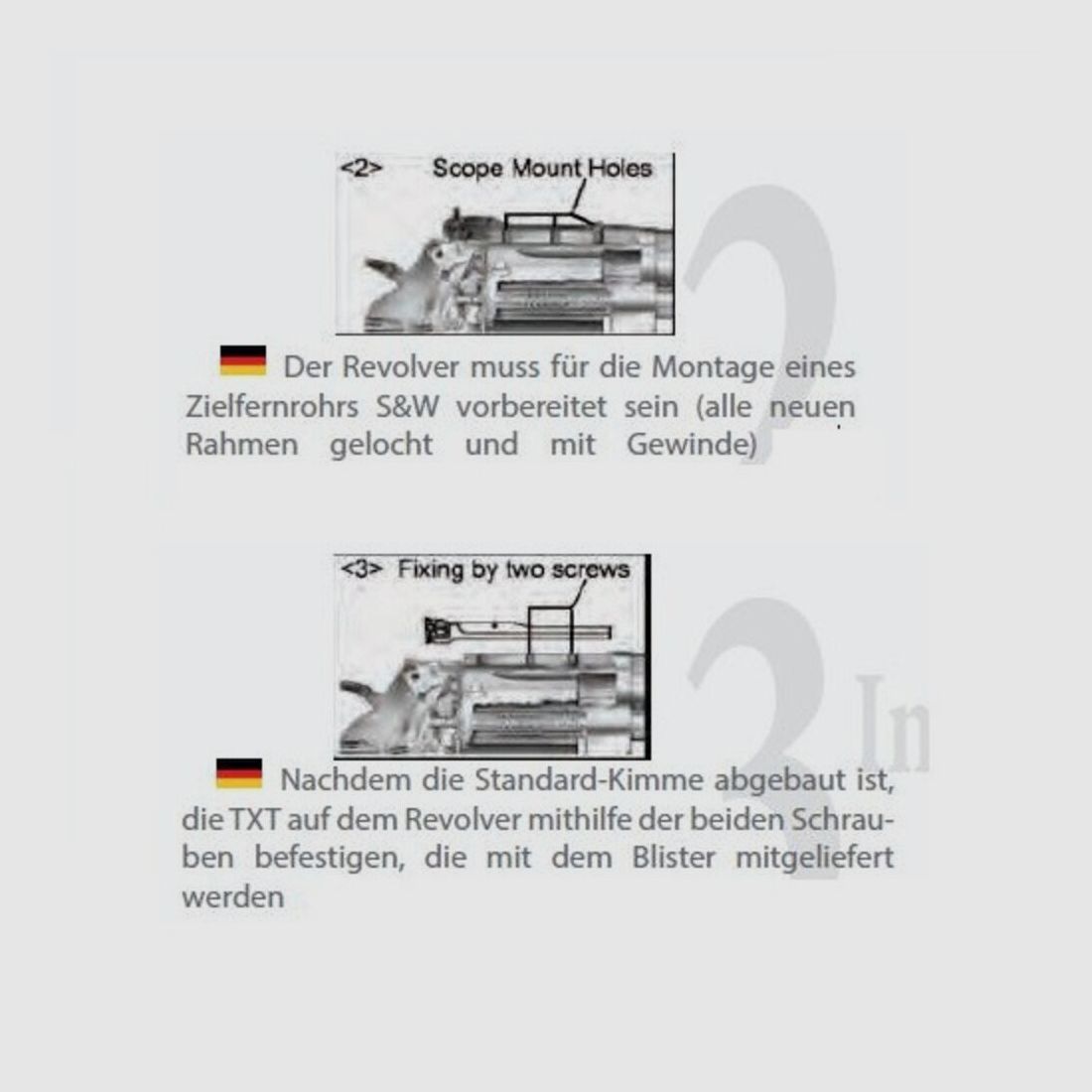 Zestaw celowników LPA TXT srebrny Fiber S&W N
