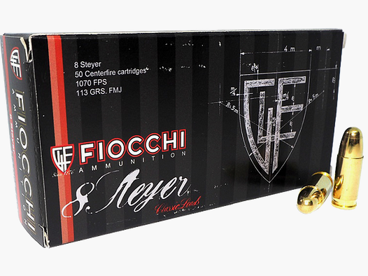 Fiocchi 8mm Steyr FMJ 113grs/7,3g – 50er
