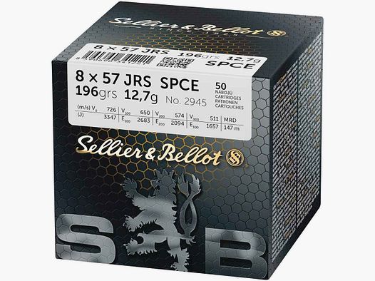 8x57 IRS Teilmantel CE 12,7g/196grs. Sellier & Bellot