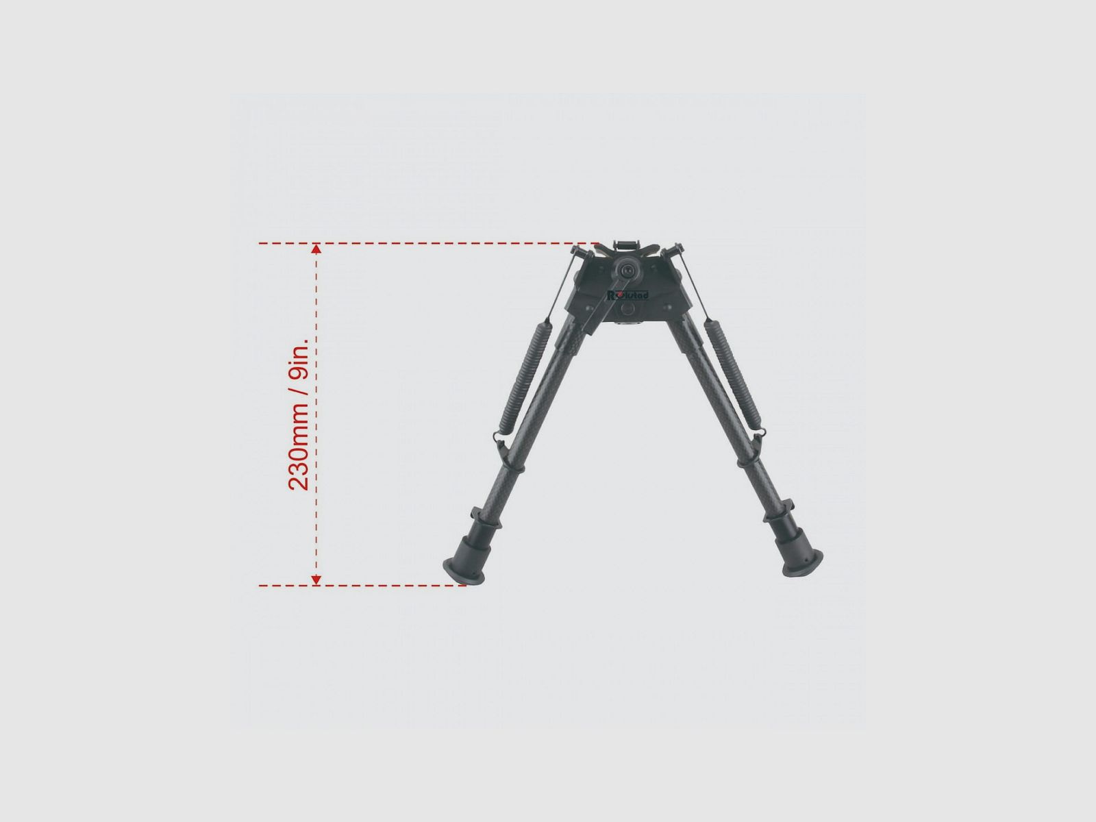 Carbon Fiber 9-13.5" Swivel Spring Bipod, image 4 of 19