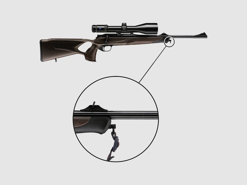 HALDER Riemenbügel Push&Go SLIM f. BLASER R8/R93 schwarz f. Riemenbreite 23mm