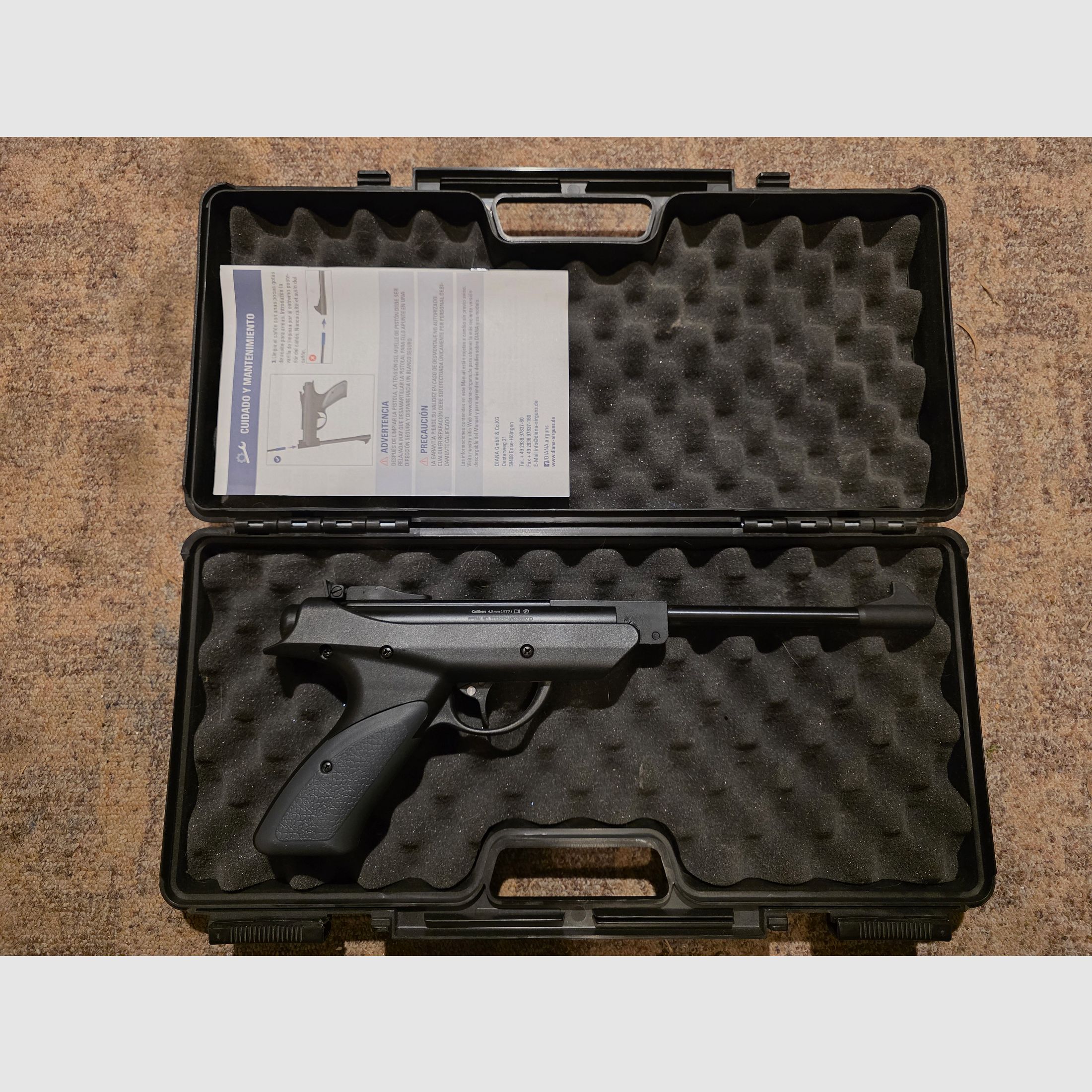 Diana Knicklauf air pistol p-five 4.5mm diabolo